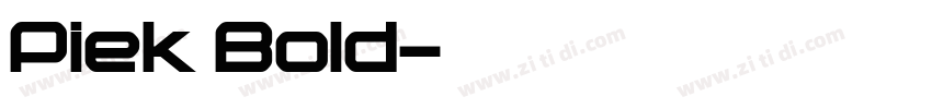 Piek Bold字体转换